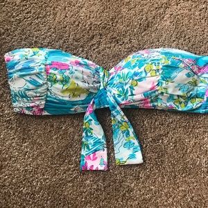 Lilly Pulitzer Shirred Bandeau Bikini Top